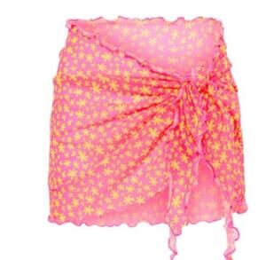 Kulani Kinis Mini Mesh Sarong - Berry Blush Cover-up Sarong Sz S NWT